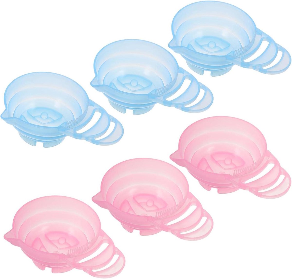 Haarverf Mengkommen - Kleuringsaccessoires Set - Thuis Kleuren - Dubbelkleurig Gemak - 6 Stuks - Diverse Kleuren