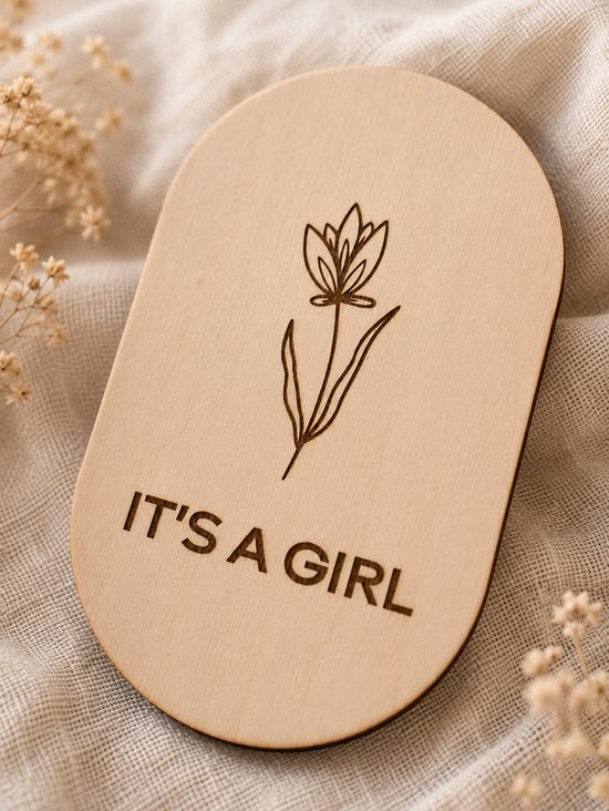 Mijlpaalkaarten Baby Hout - Baby Milestone Cards - Eerste Jaar - Kraam cadeau - Naturel — afbeelding 2