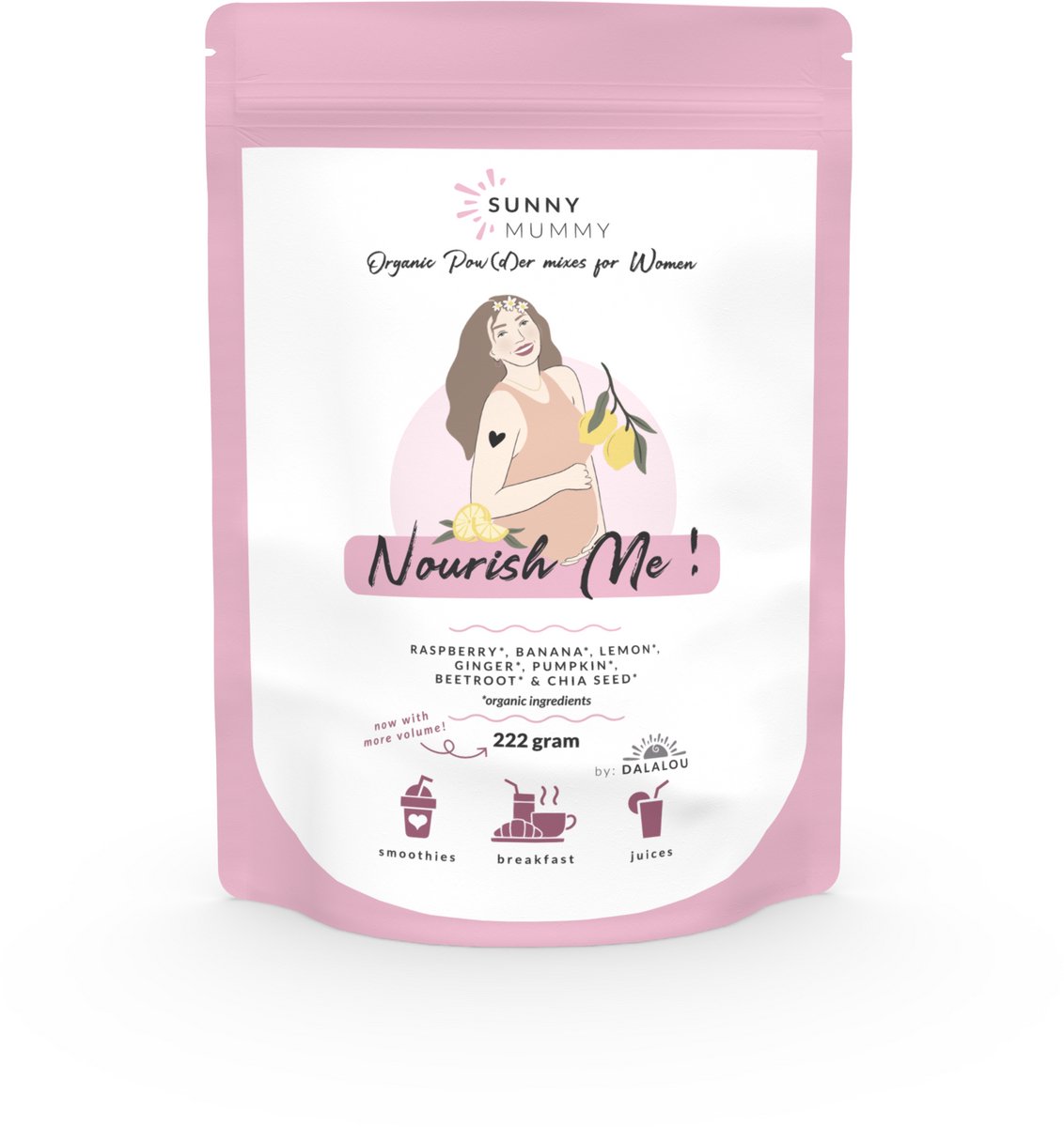 Superfood Zwangerschap - Nourish Me! - 222 gram - biologisch - gevriesdroogde poeder
