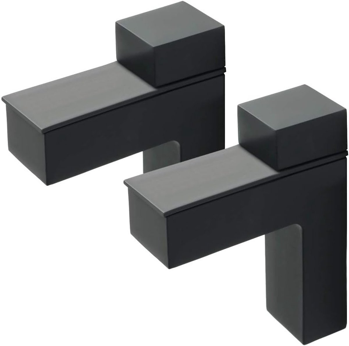 Verstelbare houten/glasplanksteun voor badkamer, geschikt voor planken van 5-30mm dik, zwart, 2 stuks, robuuste zinklegering, ideaal voor opslag en decoratie