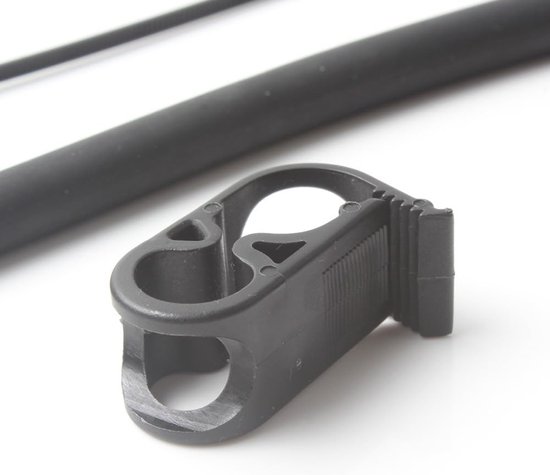 Vervangende Slang en Klem Set - Kite Ventiel Connector - Kitesurfen Reparatie - Nylon Materiaal - 20 cm Slanglengte - Zwart — afbeelding 3