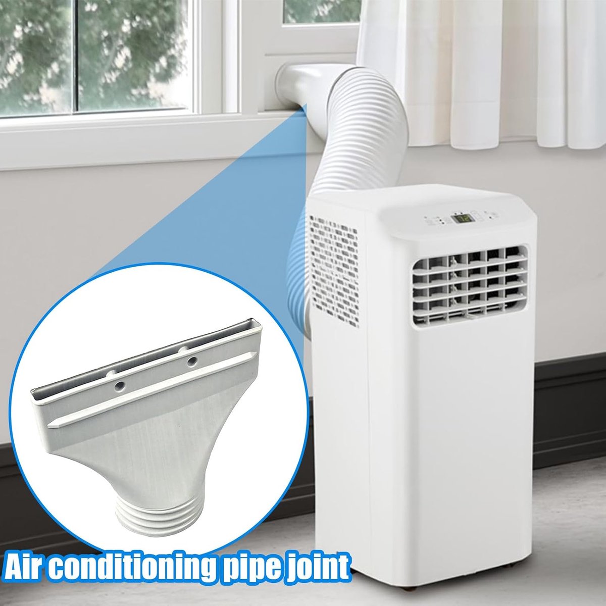 Platte slangkoppeling - 25x22x10 cm - draagbare airconditioning slangconnector - Airconditioning Afvoerslang Adapter Plat - Accessoires Geschikt Voor Mobiele - binnen / buiten - Mobiele Airco Afvoer Mondstuk Adapter – foto 6