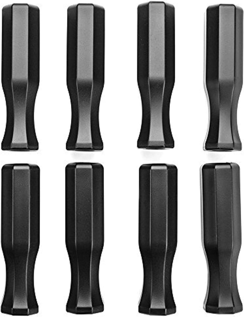 Tafelvoetbal Handgrepen - Foosball Knoppen - Tafelvoetbal Spelen - Achthoekig Ergonomisch Ontwerp - 8 stuks - Zwart