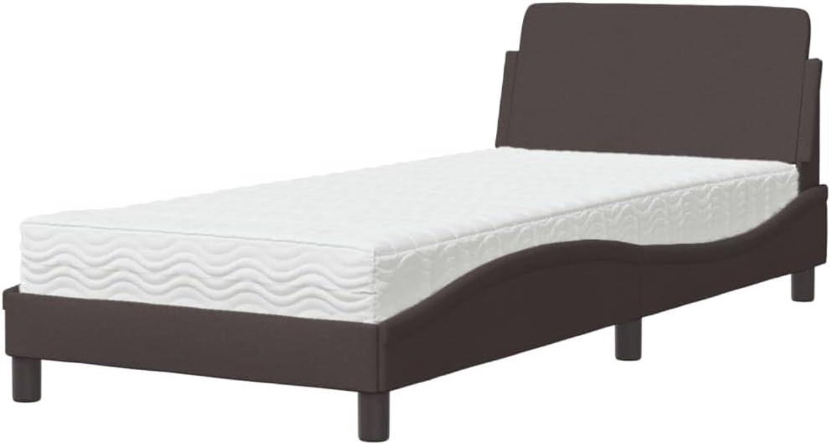 Bed met matras - Enkel bed - Rustgevende slaap - Verstelbare hardheid - 80x200 cm - Donkerbruin