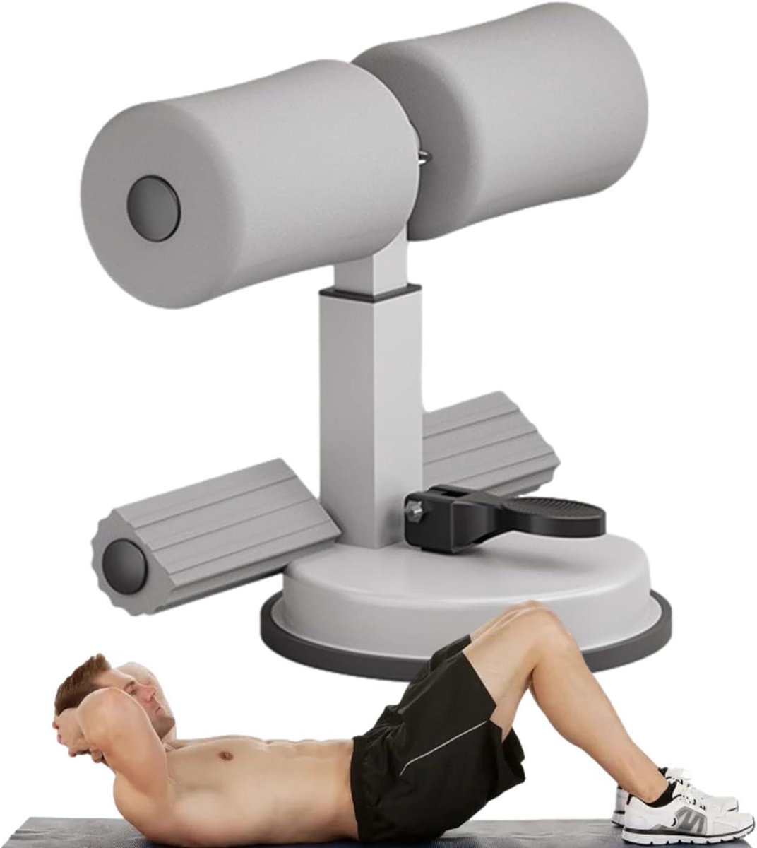 Sit Up Bar - Buikspier trainer - Thuistraining Buikspieren - Dubbele Zuignappen - 28.3 x 16.1 x 15.9 cm