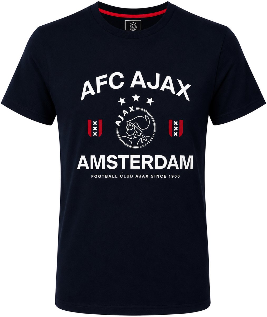 AFC Ajax - T-shirt - Maat 104/110 - Donkerblauw - Kinderen
