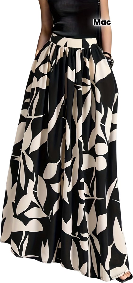 Currero Broekrok Dames Skort Skirts Skirt Rok Midi Korte Broek Culotte Wandelrok Rokje Legging en Zwart