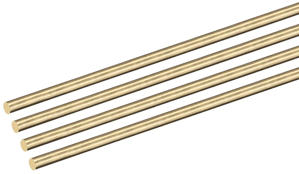 DMiotech Pack of 8 2 mm x 300 mm, Solid Brass, Round Rods, Swivel Bars for DIY and Crafts - ShopVlot