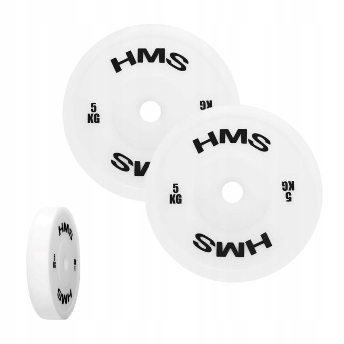 HMS TPP05 Olympische Halteringschijven 2x5kg Wit