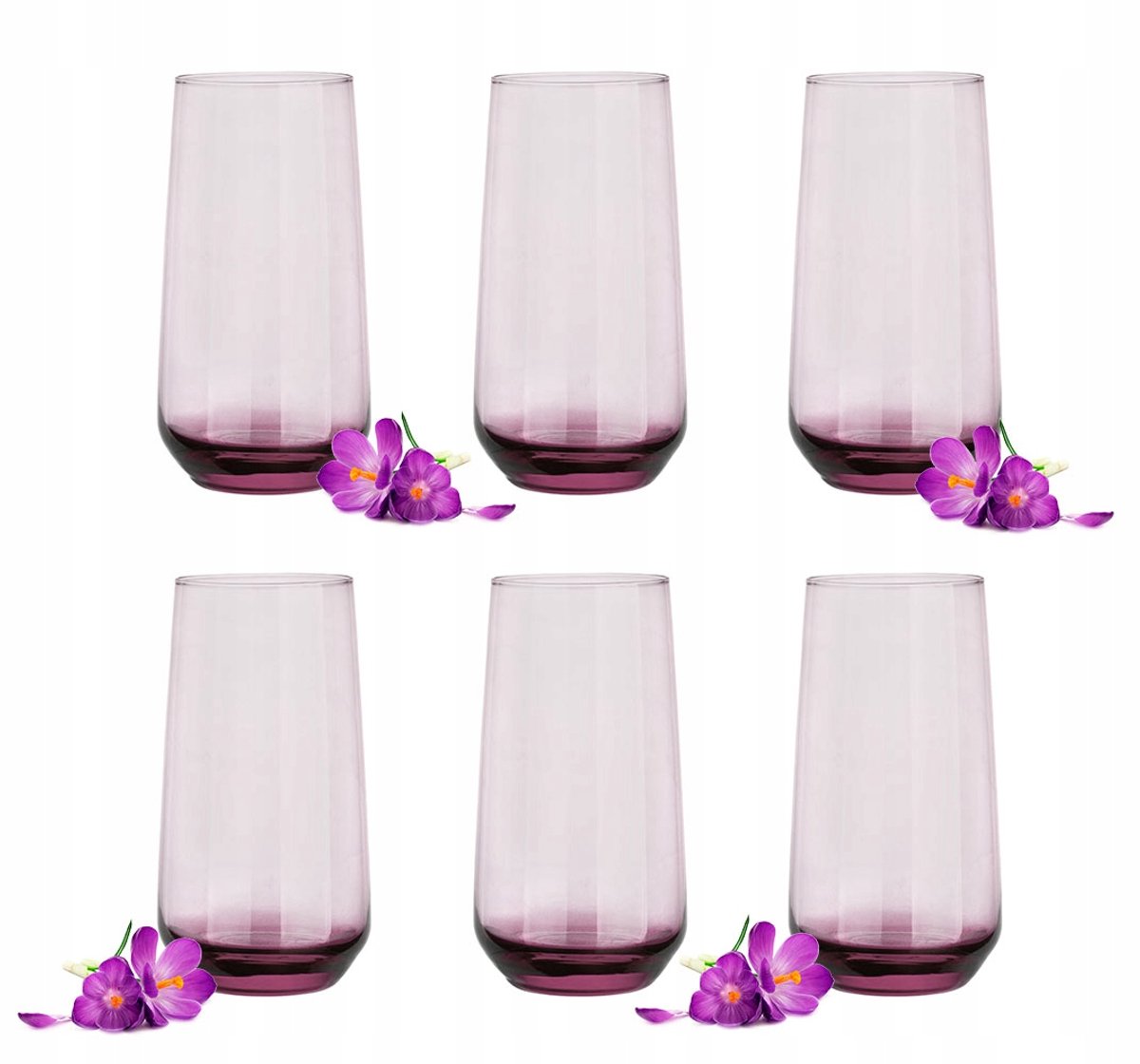 6x Rubin Hoge Glazen 430ml - Perfect voor Drankjes & Sappen
