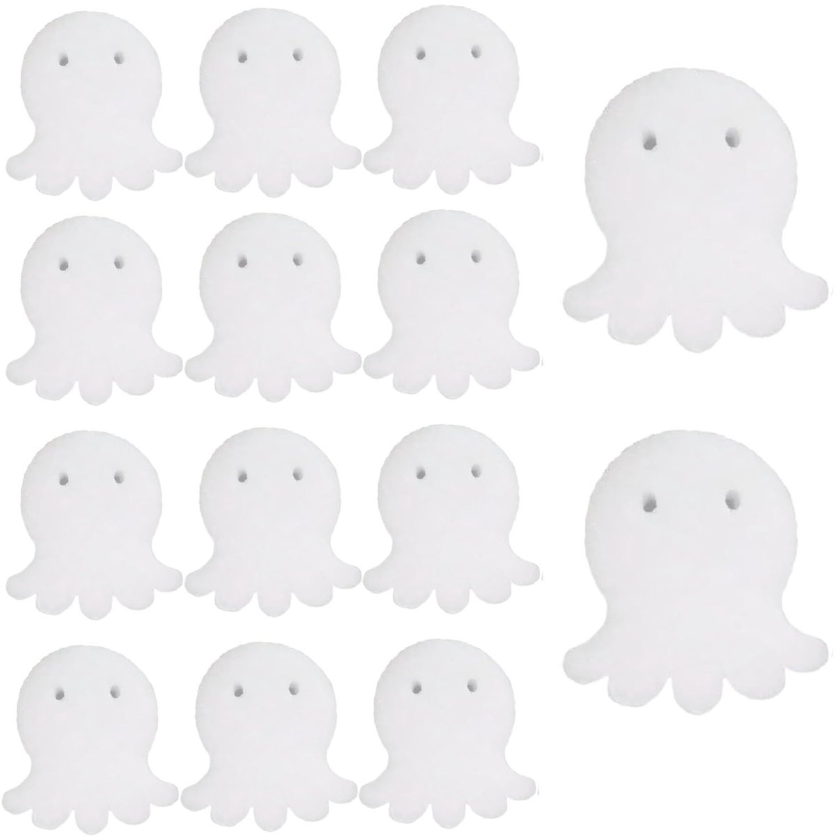 20 stuks Olie-absorberende spons – Zwembadspons in octopusvorm – Reinigingsspons – Verwijdert olievlekken – Geschikt voor zwembaden, keukens, vijvers en aquariumonderhoud – Wit