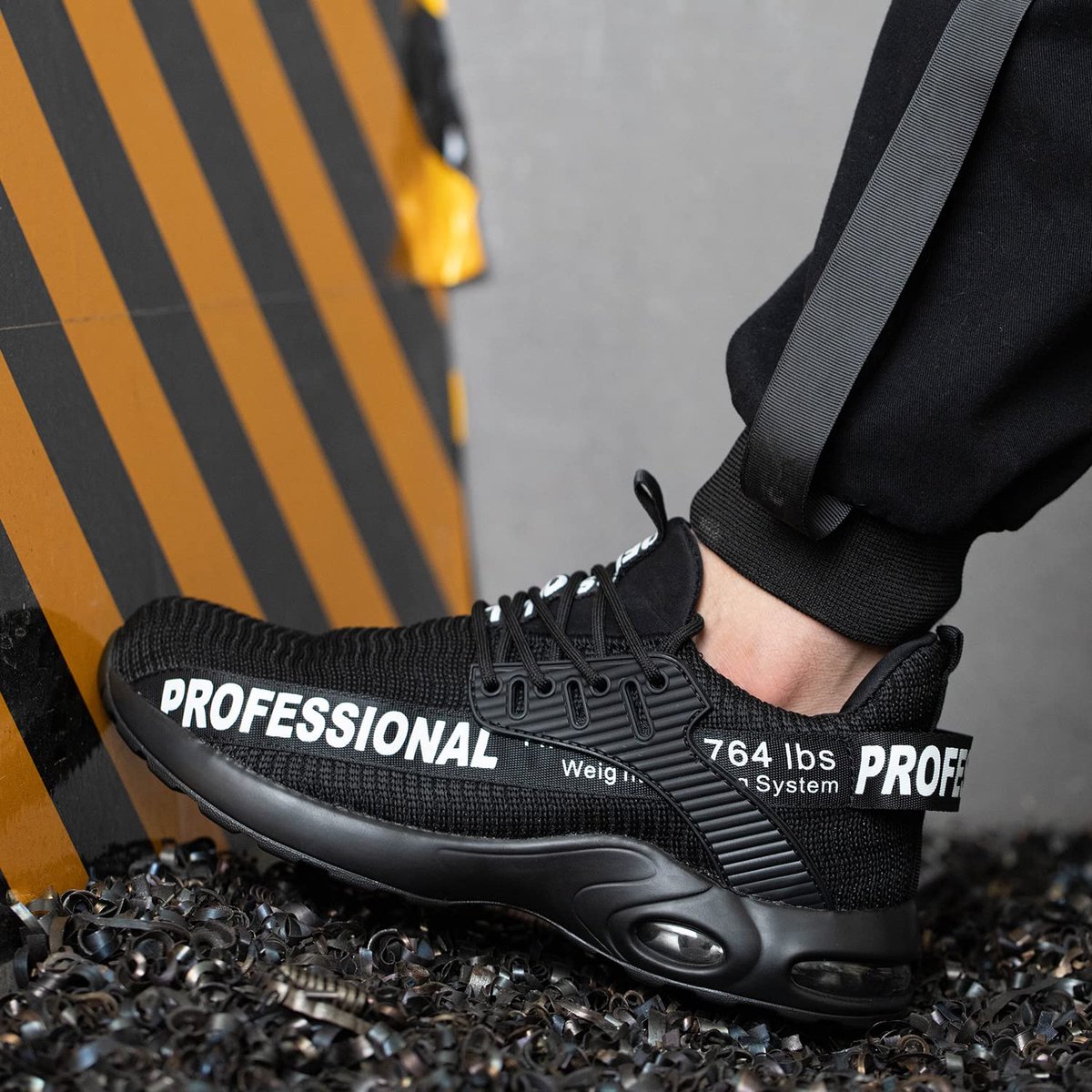 TBNOI Veiligheidsschoenen Heren Dames Antislip Werkschoenen Ademende Schoenen met Stalen Neus Beschermende Sneakers - ShopVlot