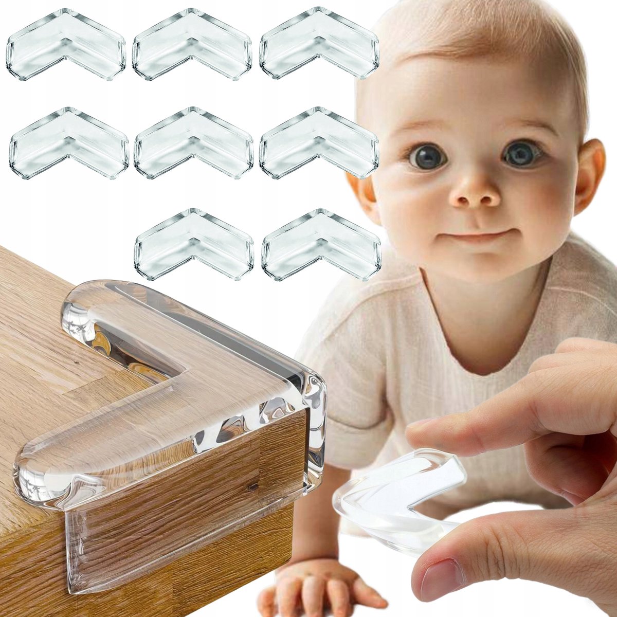 8x transparante siliconen accessoires voor kinderen
