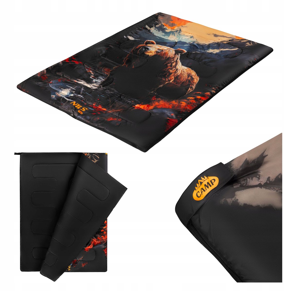 Nils Camp NC3601 3-in-1 Slaapzak - 200x140cm - Dubbel of Twee Enkele