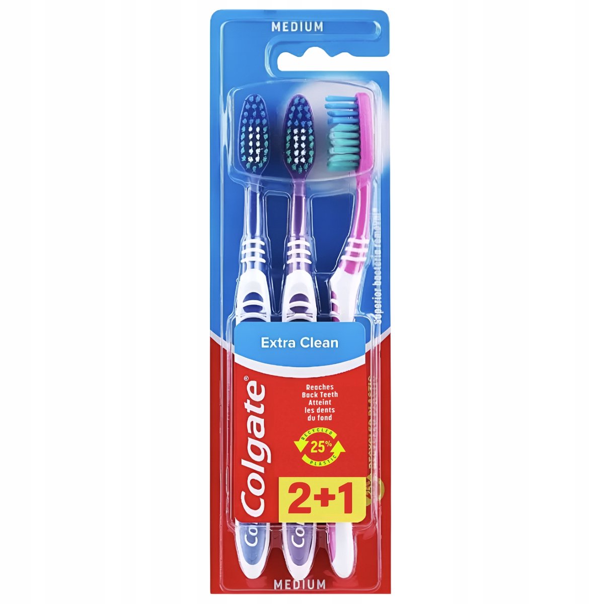 Colgate Extra Clean Tandenborstels Medium - 3 Stuks