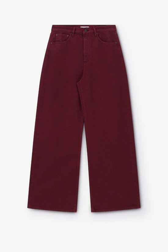 Donkerrode Hight Waist Wide Leg Jeans