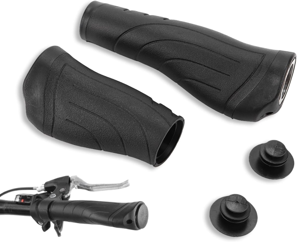 Agatige Bicycle Grips Handlebar Cycling Grips Comfort Handlebar Handle Ergonomic Design Soft Gel Bicycle Handle Grips - ShopVlot