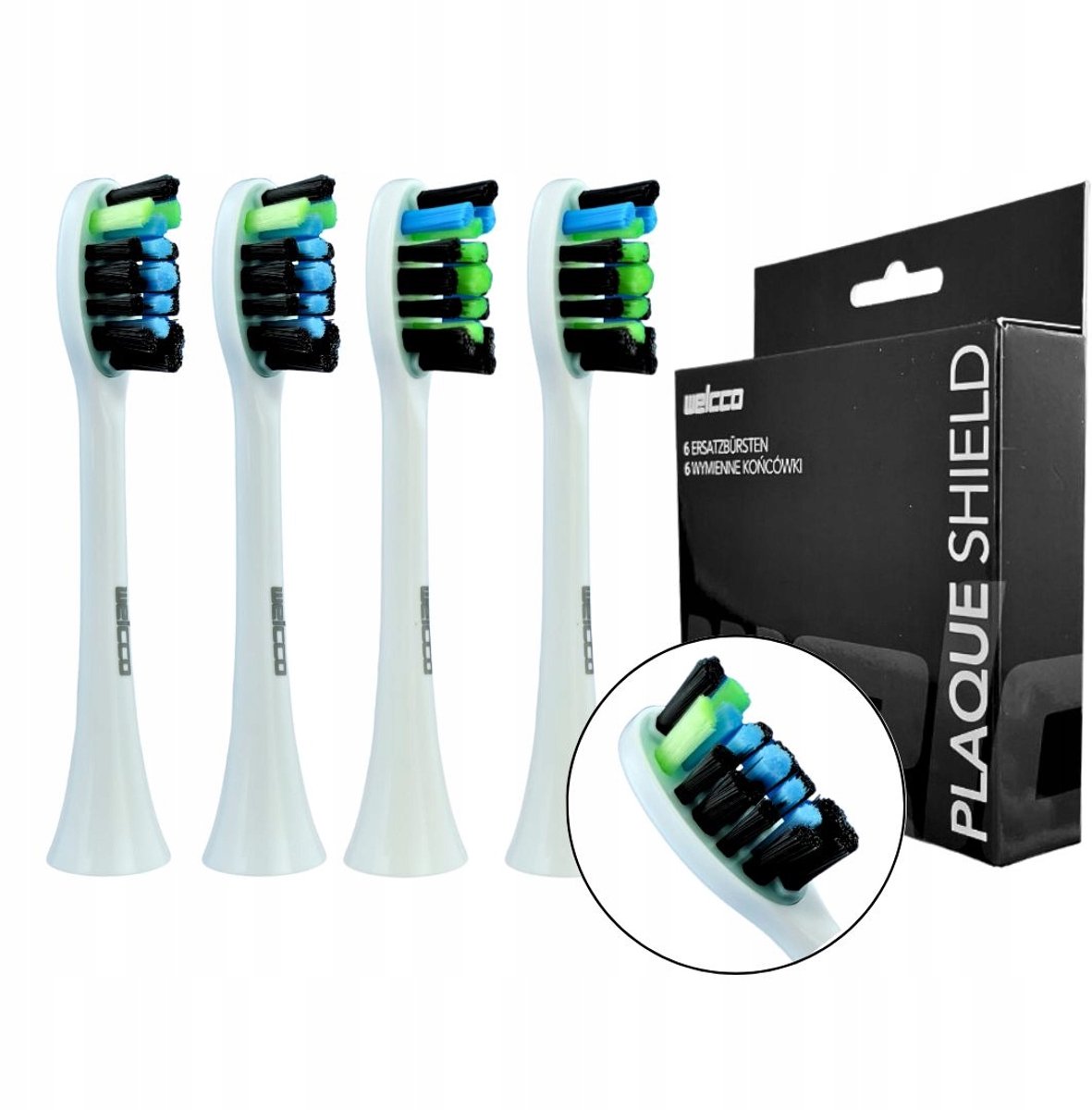 4x Sonische Opzetborstels Vervanging voor Vitammy Pearl+, Aurum, Platinum, Onyx