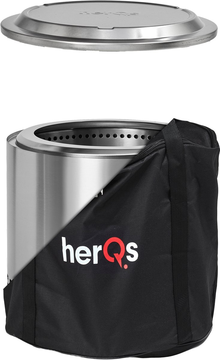 herQs Blaze Close Bundle - Blaze Firepit met Closer accessoire voordeelbundel - Rookloze vuurkorf - Geurloze vuurkorf