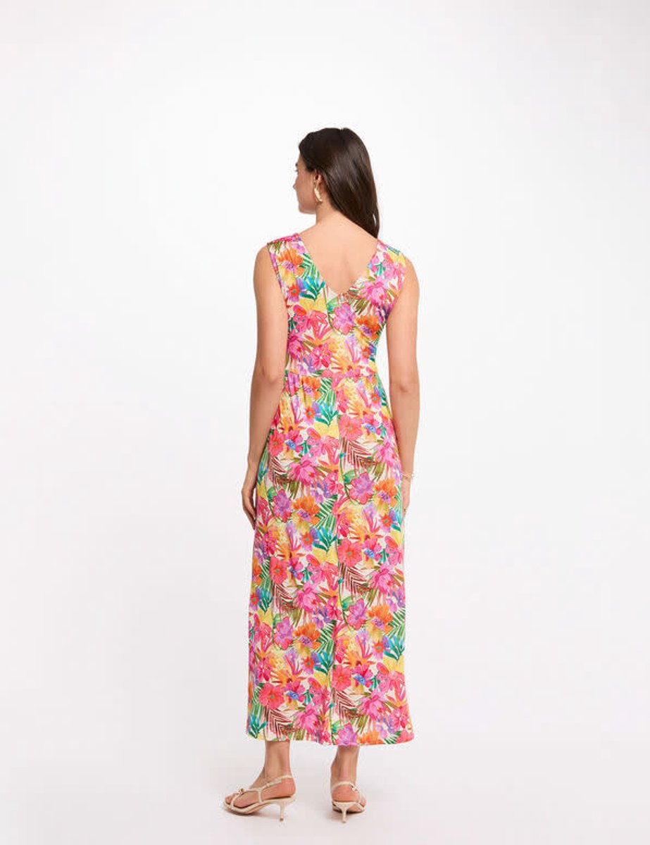 Morgan - Long dress with neckline 261-Rio Multicolor - Maat : 36