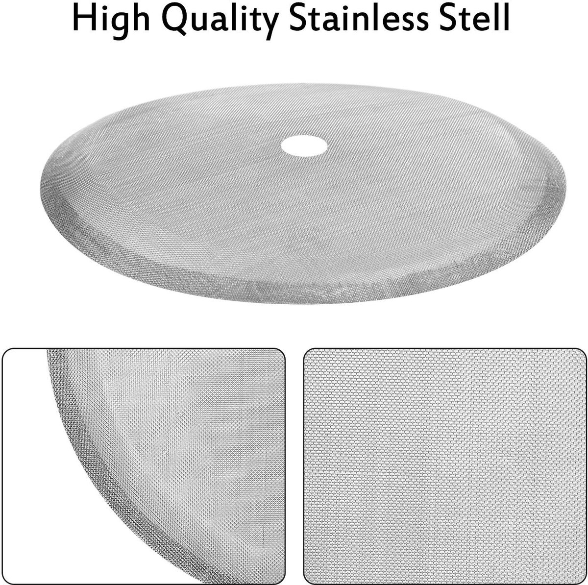 3 stuks - Filter - Vervangingsfilter voor French Press - Roestvrijstalen filter - Fijnfilter voor Koffiepers - Herbruikbaar - Zilver - 10 cm x 10 cm - Geschikt voor een French Press van 1000 ml - Voor vers gezette koffie — cadeau in Cadeau-ideeën - foto 6