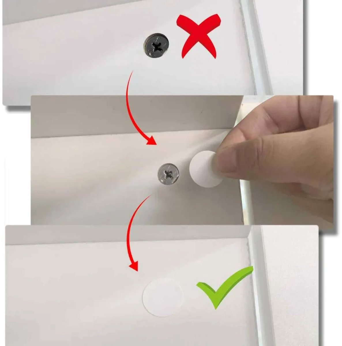 Zelfklevende sticker Geschikt voor schroefdop – Wit