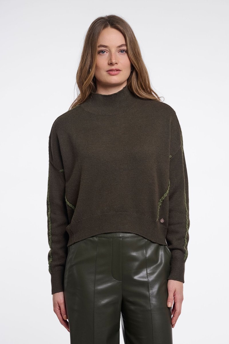 Rino & Pelle Vest - Firuze sweater - Hunter green