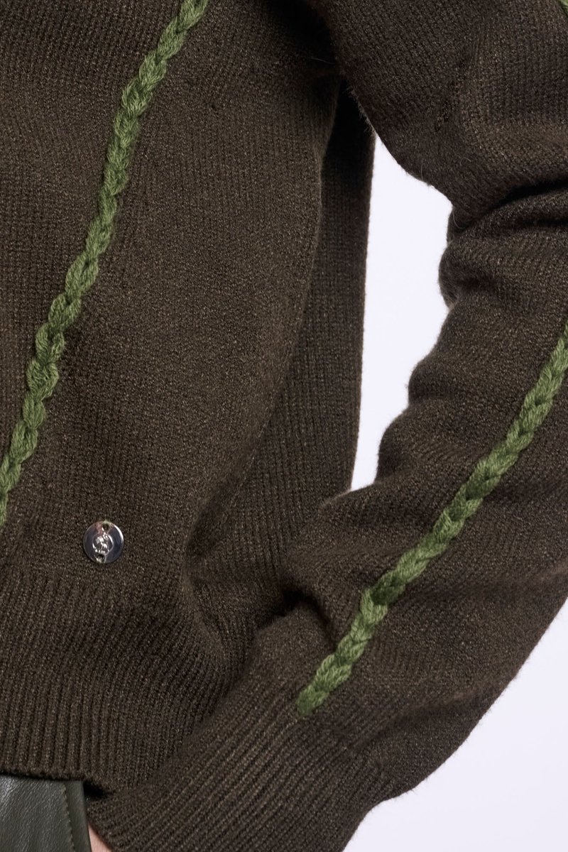 Rino & Pelle Vest - Firuze sweater - Hunter green