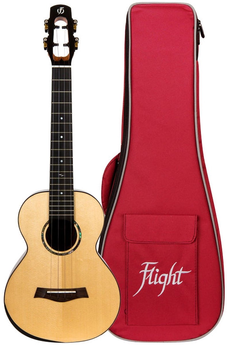 Flight Voyager EQ-A Tenor Ukulele – Massief Sparren Top, Massief Acacia Zij- en Achterkant, Actieve Pickup