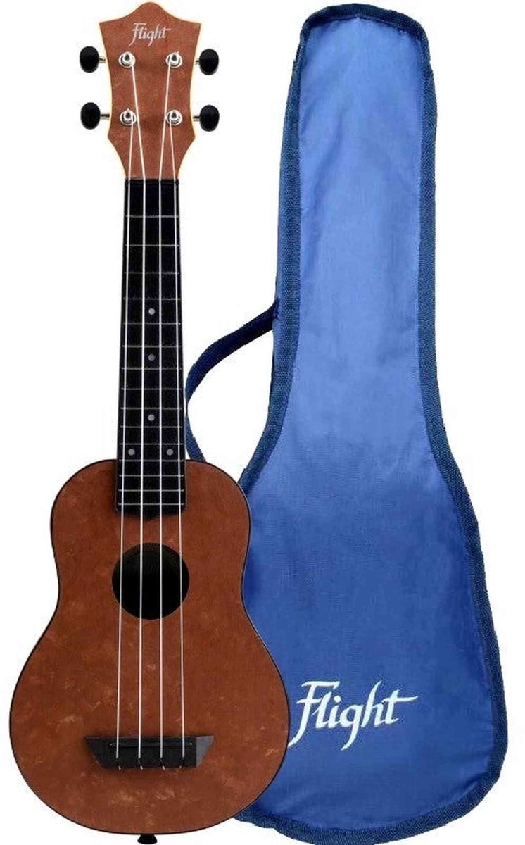 Flight TUS-65 COPPER Soprano Ukulele met Linden Top, ABS Body en Copper Afwerking