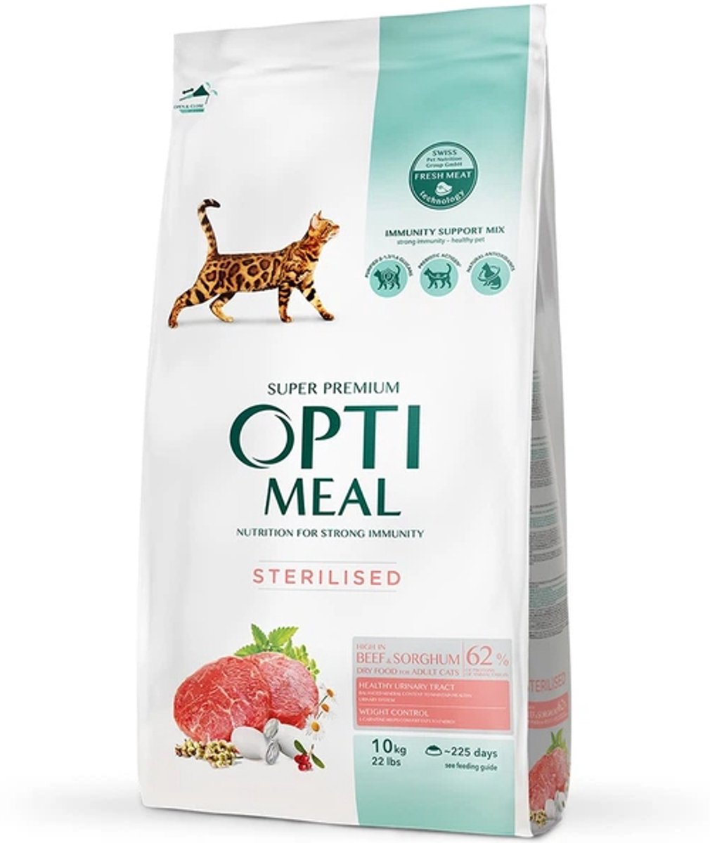 OptiMeal sterilised with beef and sorghum 10 kg