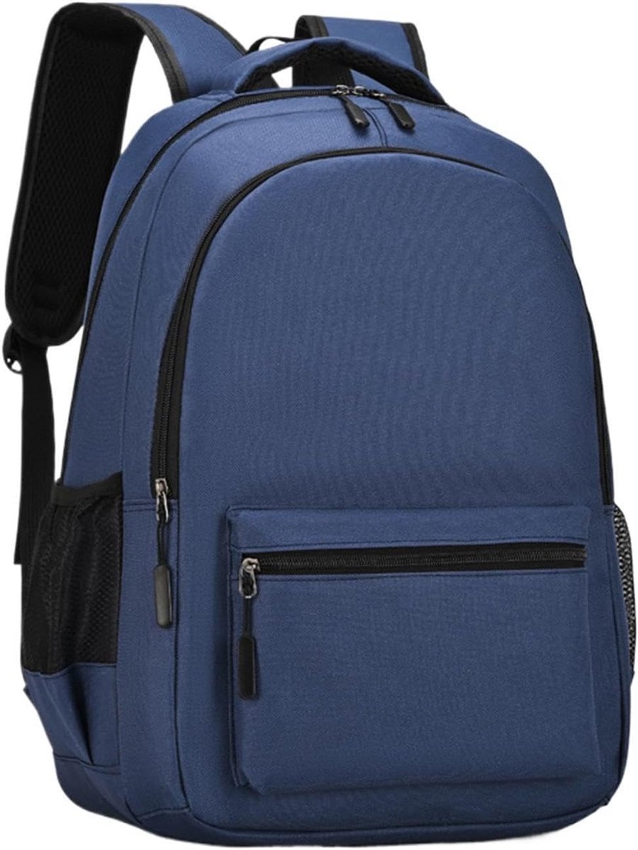 Damesrugzak met capaciteit, waterdicht, verstelbare schouderriem, Lichte schoolrugzak voor kantoor, reizen, zakenreizen, outdoor, laptop, boeken, fles, schrijfwaren（blauw）