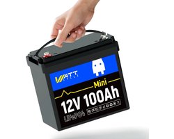 Wattcycle LiFePO4 Accu 12V 100Ah Mini – 1280Wh Lithium Batterij voor Camper, Boot & Off-Grid