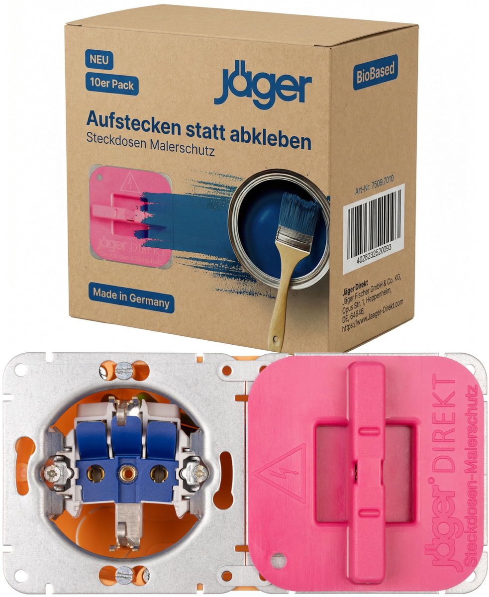Stopcontact schildersbescherming - 10 stuks herbruikbaar - voor geaard contact - ideaal voor schilderwerk - ShopVlot