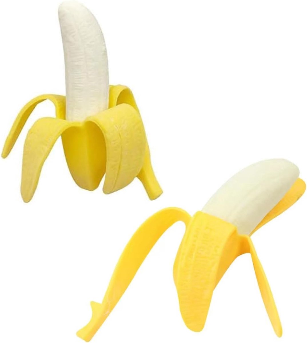 Anti-stressbal - 2 stuks - Simulatie banaan - Speelse uitstraling - Ontspanning voor jong en oud - ShopVlot