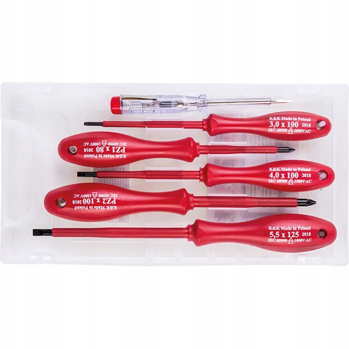 Set van 6 Geïsoleerde Schroevendraaiers 1000V