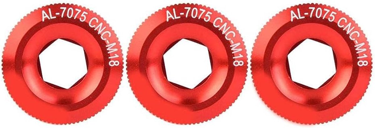 Fiets crank cap 3 stuks 18mm - Aluminium - Verkrijgbaar in 3 kleuren - Eenvoudige installatie - ShopVlot