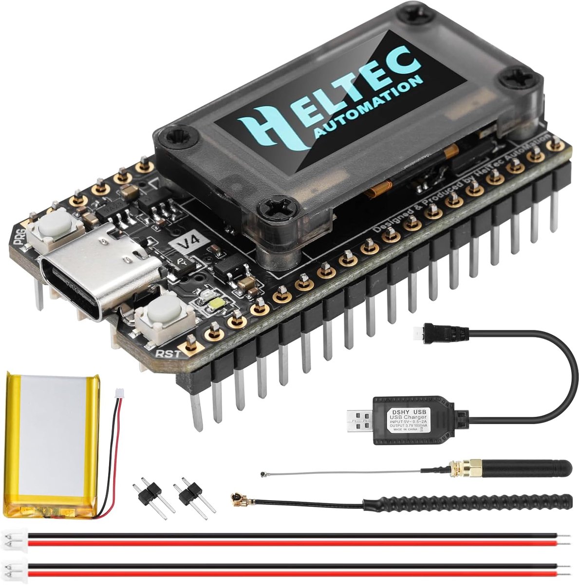 LoRa Meshtastic ESP32 V4 bord met 868MHz antenne - OLED display - krachtige dual-core processor - ShopVlot