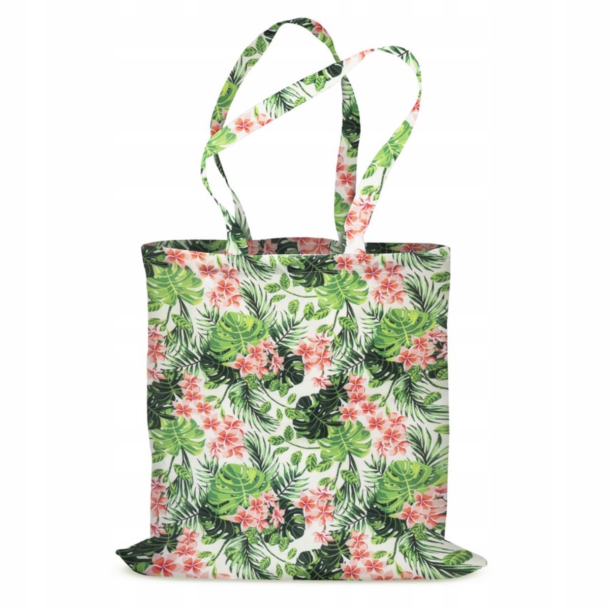 Polyester shoppertassen 38x42 cm - Plumeria, Laptop & Schoenen