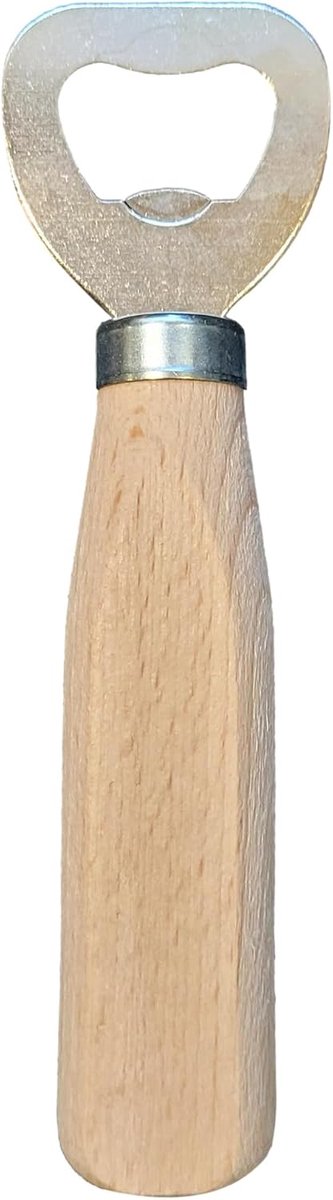 Flessenopener rond - Hout en metaal - Robuust ontwerp - Makkelijk te gebruiken - ShopVlot