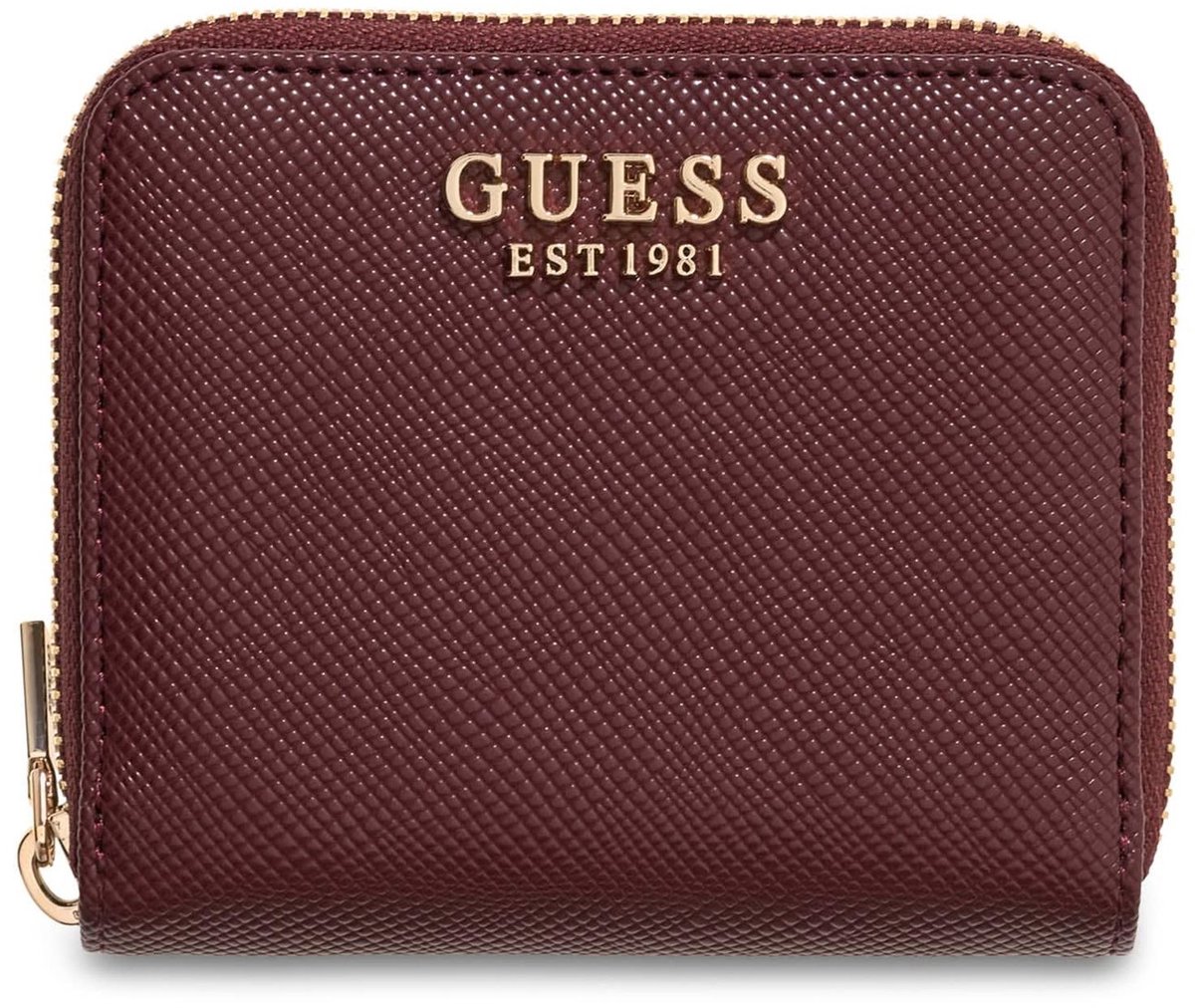 GUESS portemonnee Laurel II SLG Small Zip Around Wallet Burgundy wijnrood