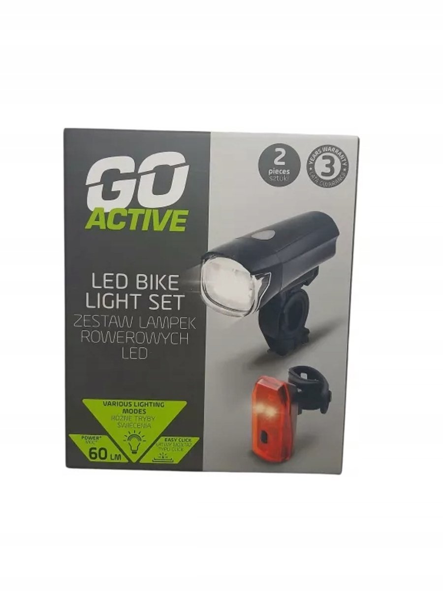 Merkloos LED Fietsverlichting Set - Voor & Achter