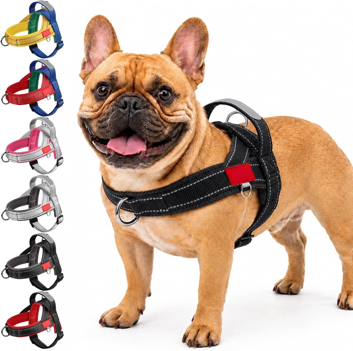 Hondentuigje anti-trek voor kleine en middelgrote honden - ademend nylon - comfortabel en koel - ShopVlot