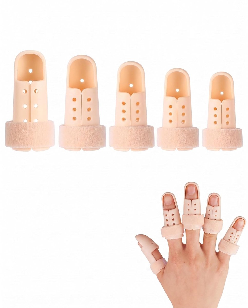 Vingerspalken 5 stuks - snap-teenbandage - verstelbare gewrichtssteun - herstel na letsel - ShopVlot