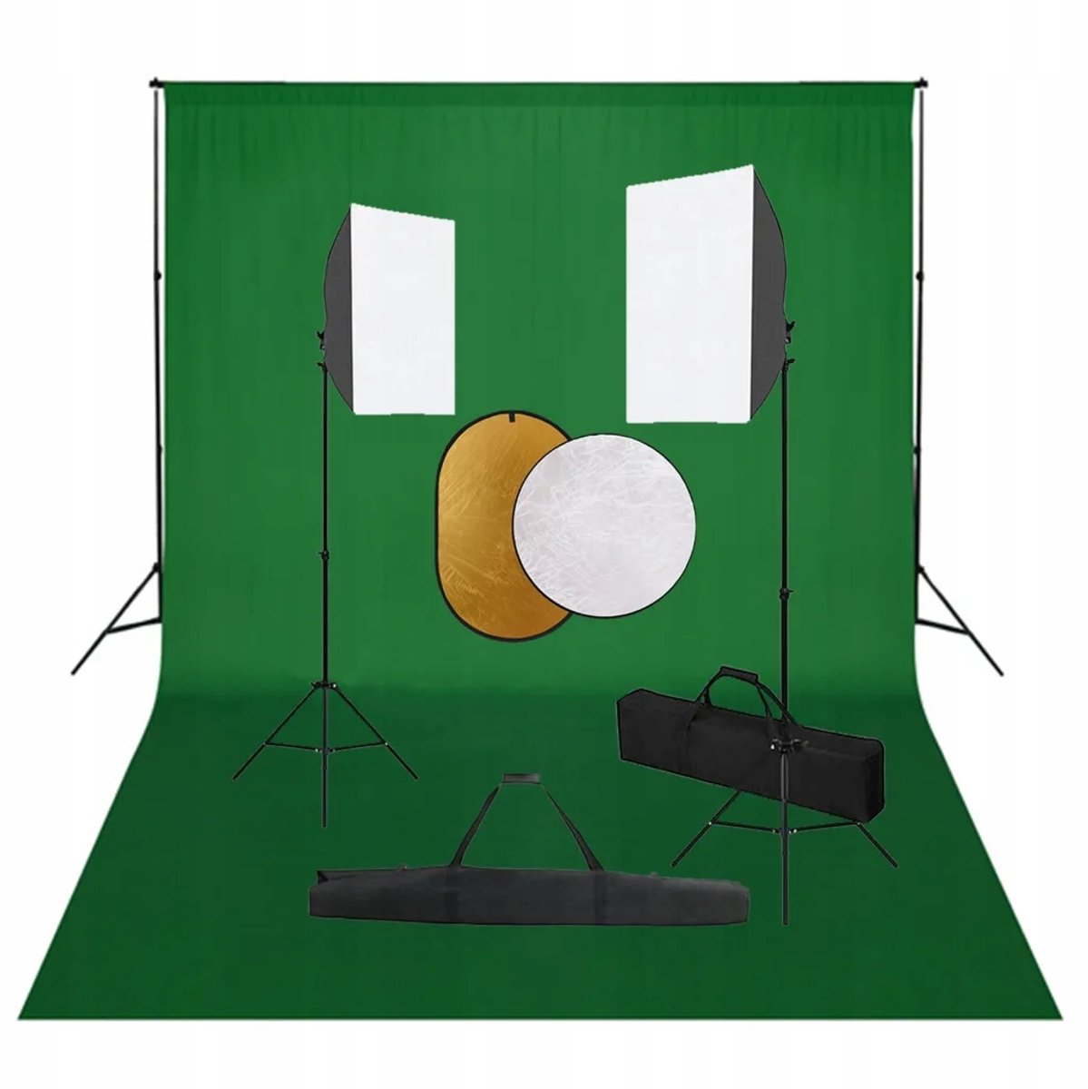 Professionele Fotostudio Set: Softbox, Achtergrond & Reflectoren