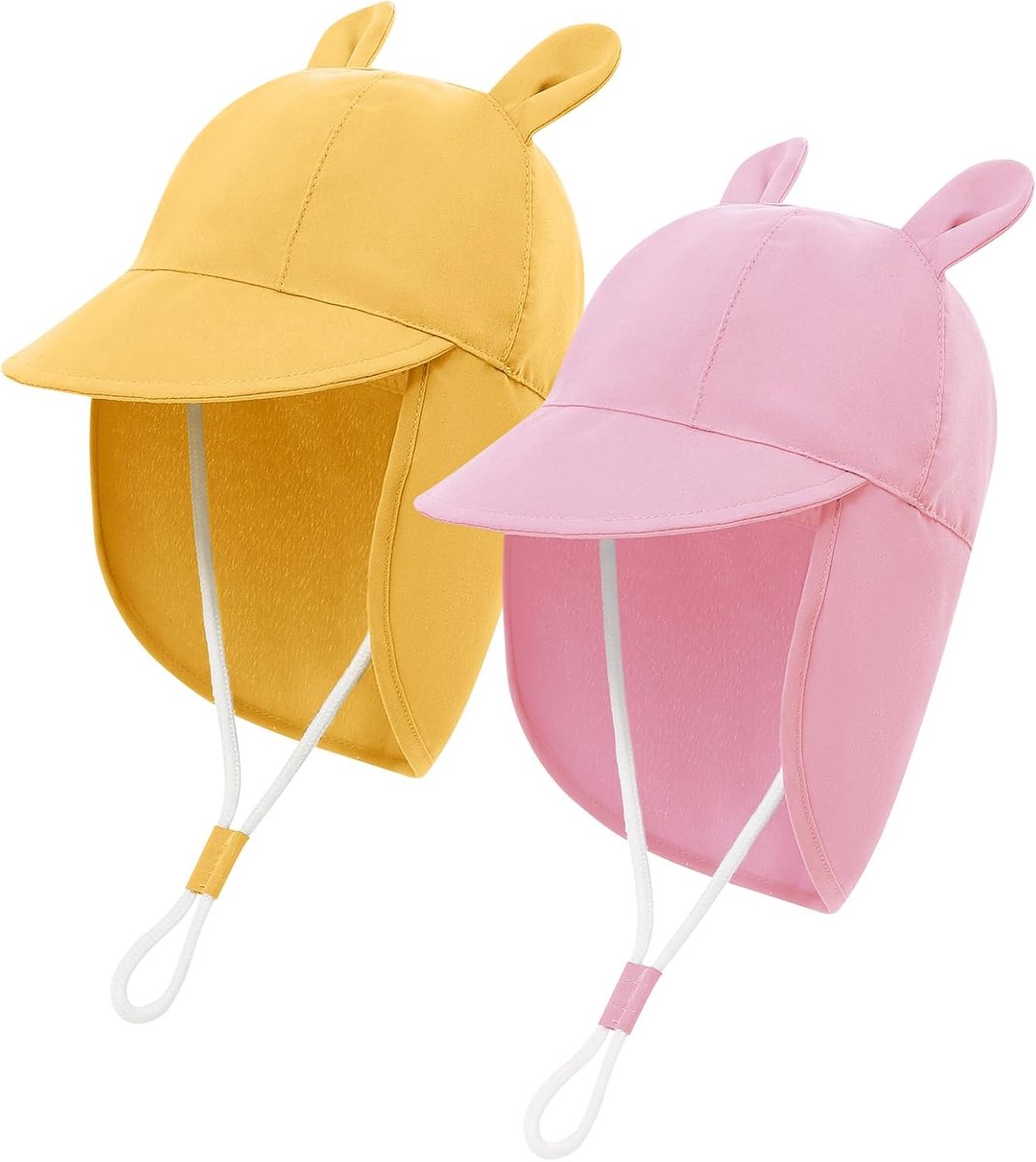 Zomermuts baby 2-pack - UV-bescherming 50 - met nekbescherming - ideaal voor 1-4 jaar - ShopVlot
