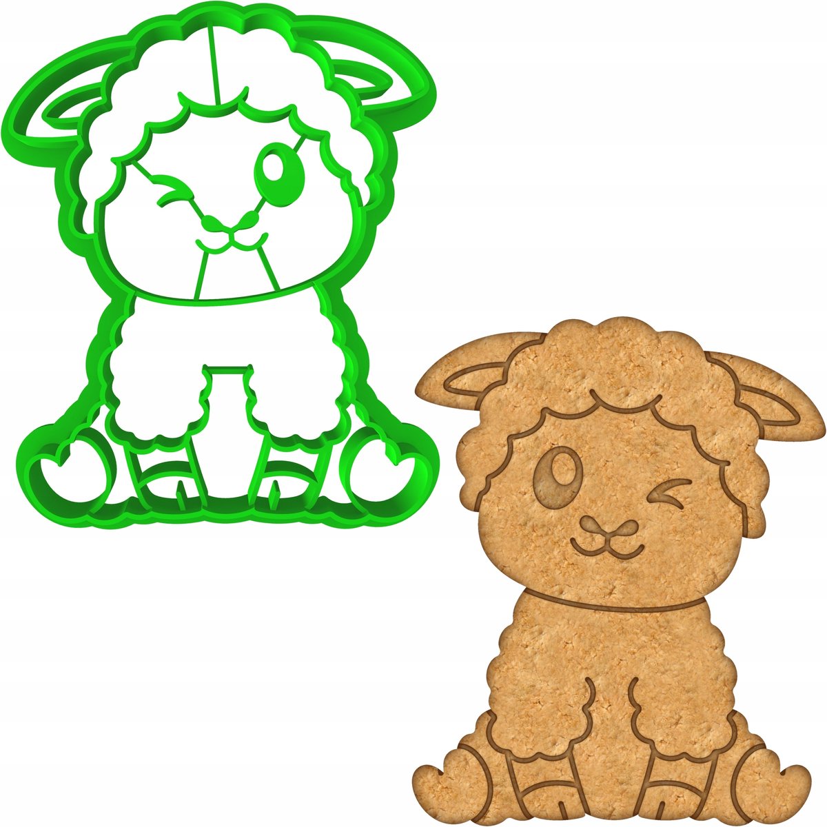 Paas Koekjesvorm Schaap - 8cm Kunststof PETG