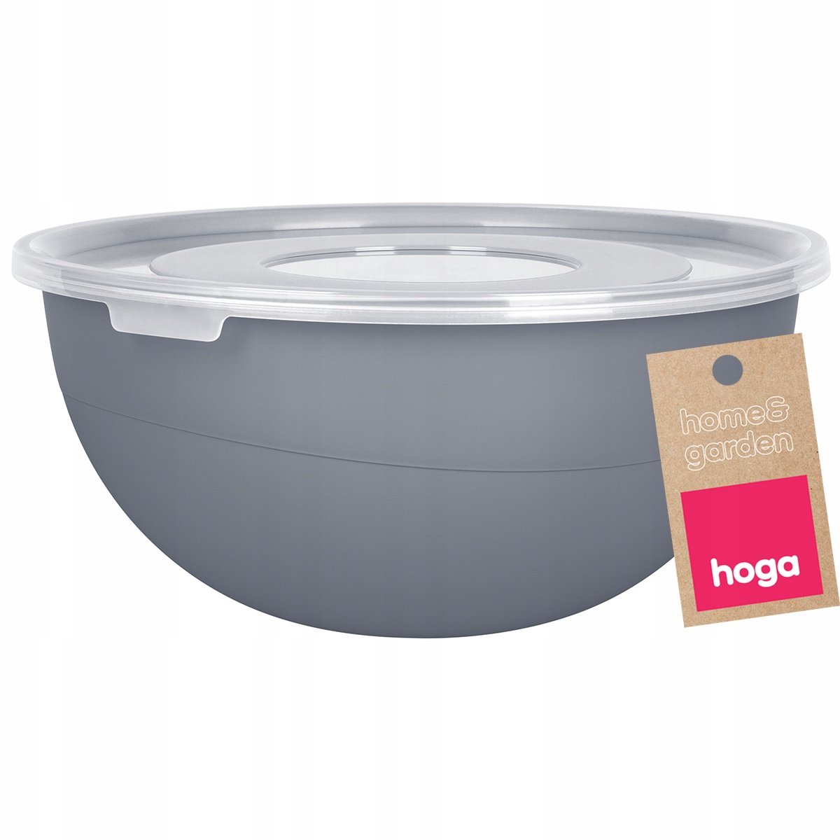 Grijze Keukenkom met Deksel 3L - Hoge Kwaliteit Plastic
