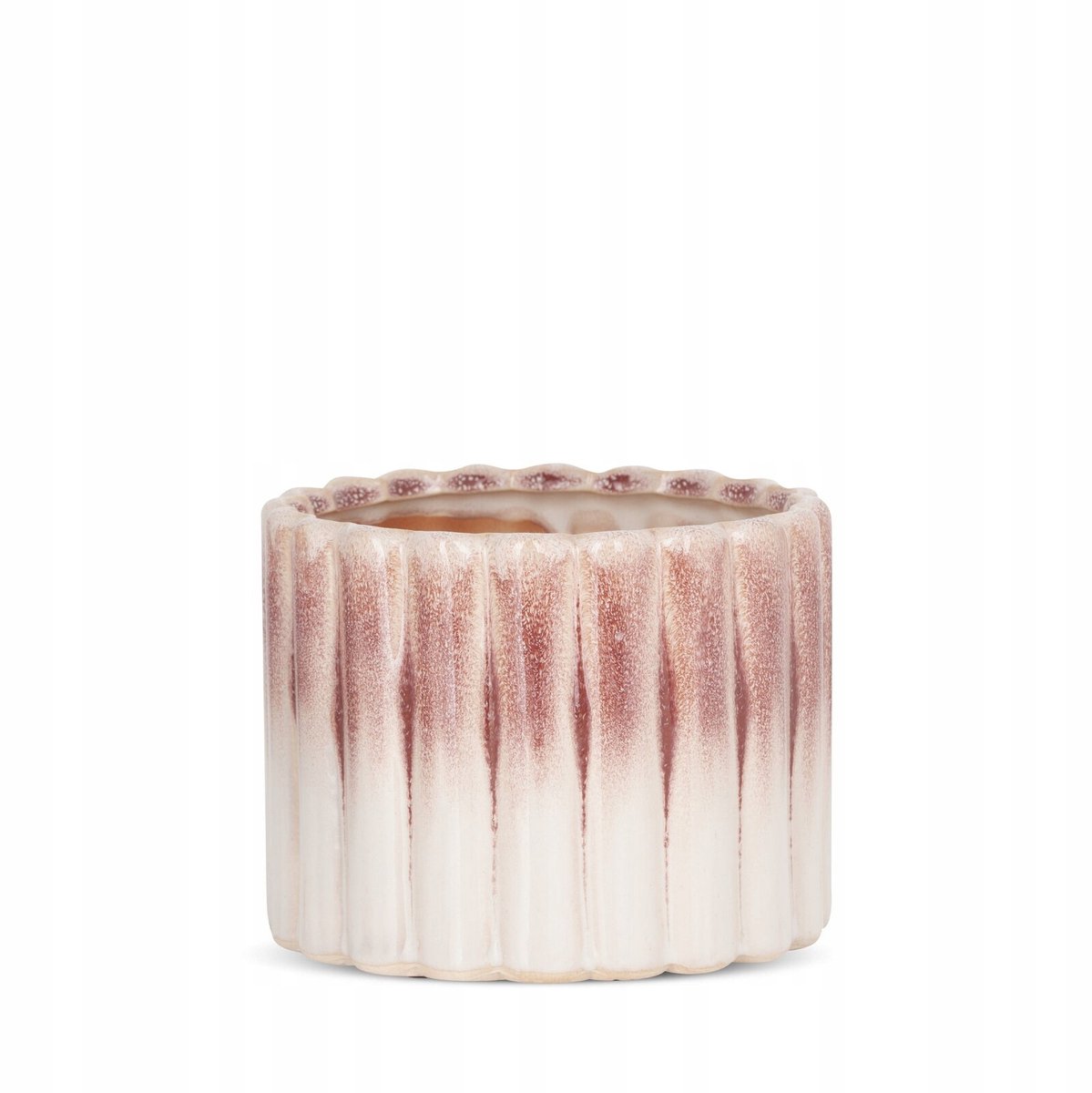 Romige keramische pot 14 x 11 cm