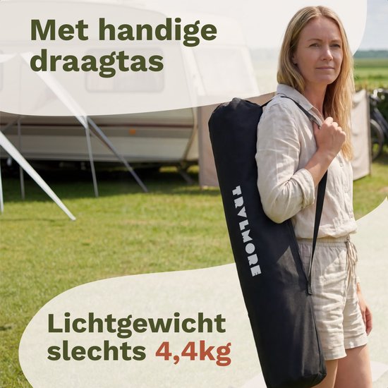 TRVLMORE Campingstoel - Opvouwbaar - 136KG Draagvermogen - Incl. Draagtas - Vlinderstoel - Kampeerstoel - Vouwstoel - Zwart van Merkloos — afbeelding 4